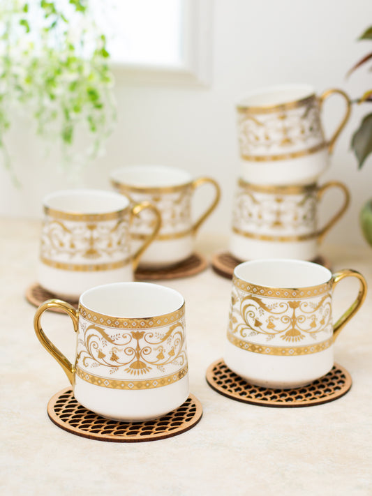 Parker Ebony Coffee & Tea Mugs, 165ml, Set of 6 (E603)