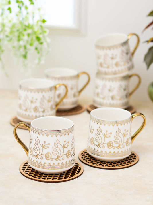 Parker Ebony Coffee & Tea Mugs, 165ml, Set of 6 (E602)