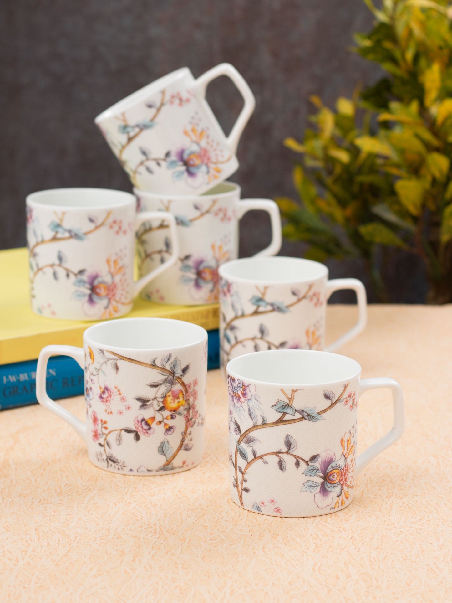 JCPL Director Gardenia Coffee & Tea Mug Set of 6 (GS307)