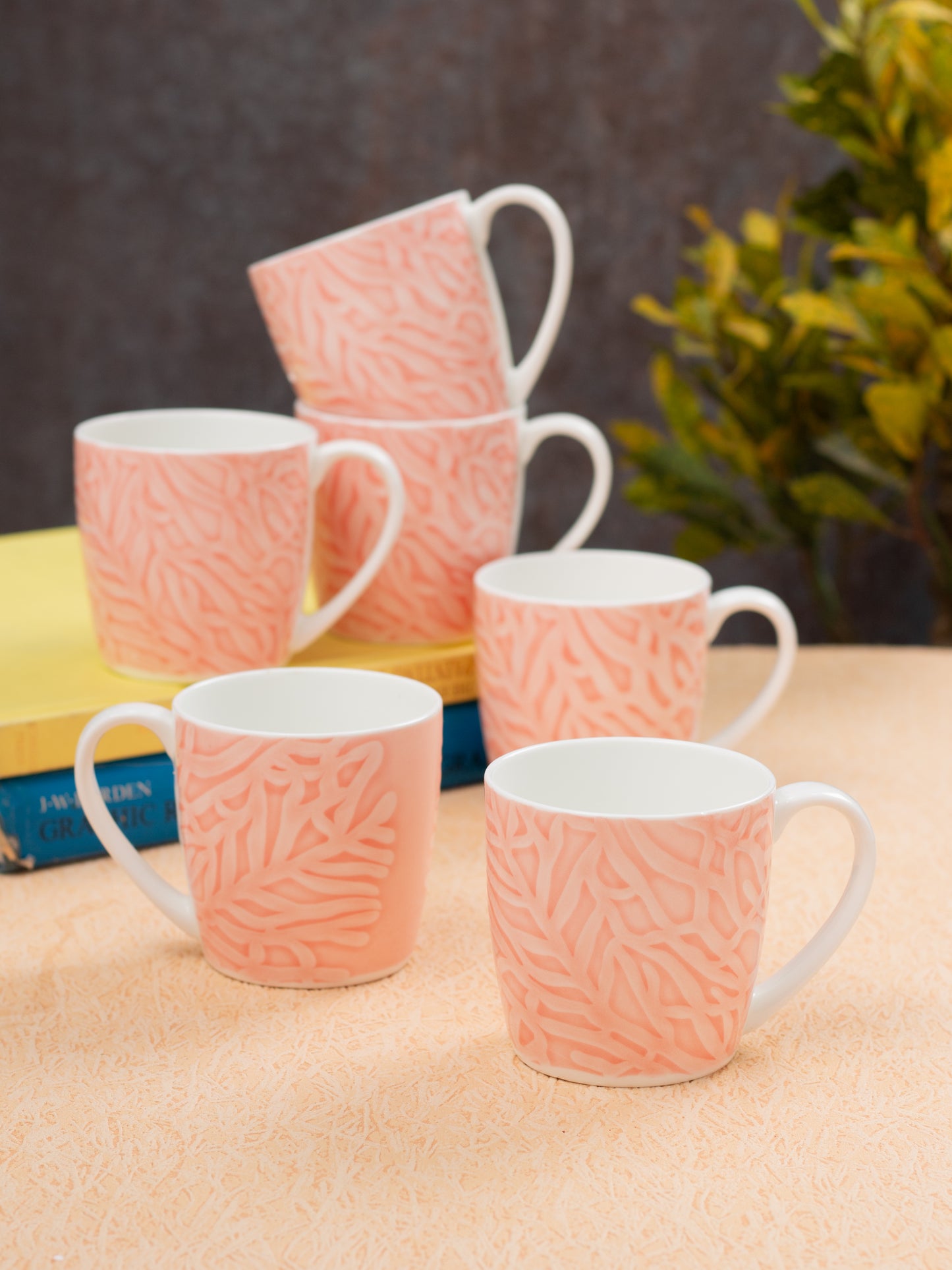 JCPL Alton Vanilla Coffee & Tea Mug Set of 6 (V411)