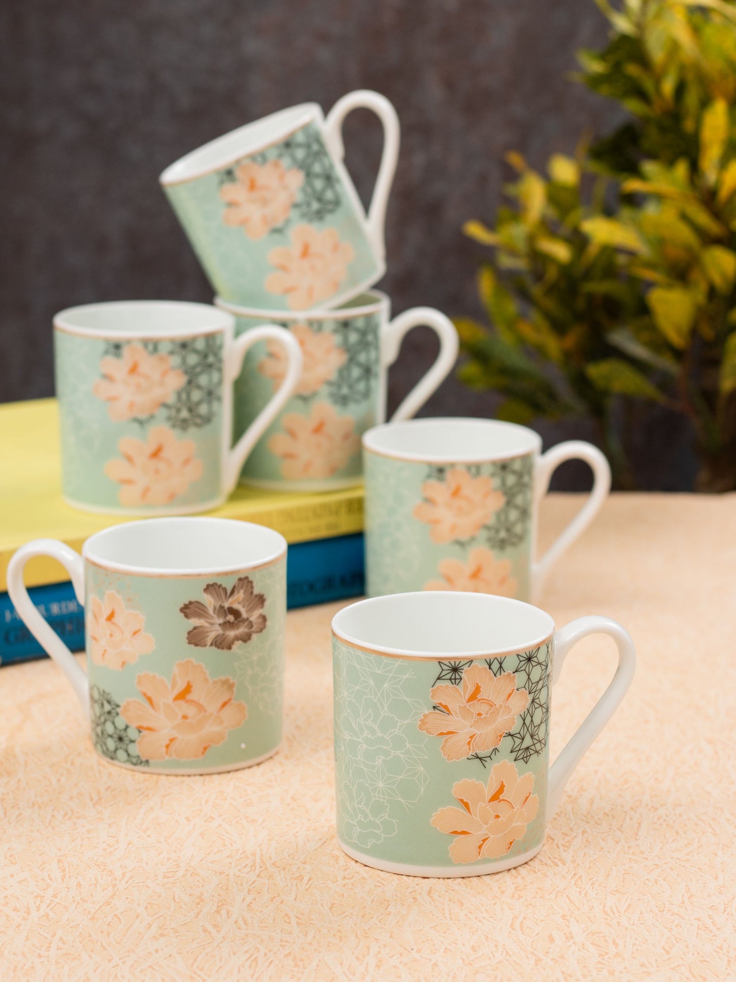 JCPL Melon Hilton Coffee & Tea Mug Set of 6 (352)