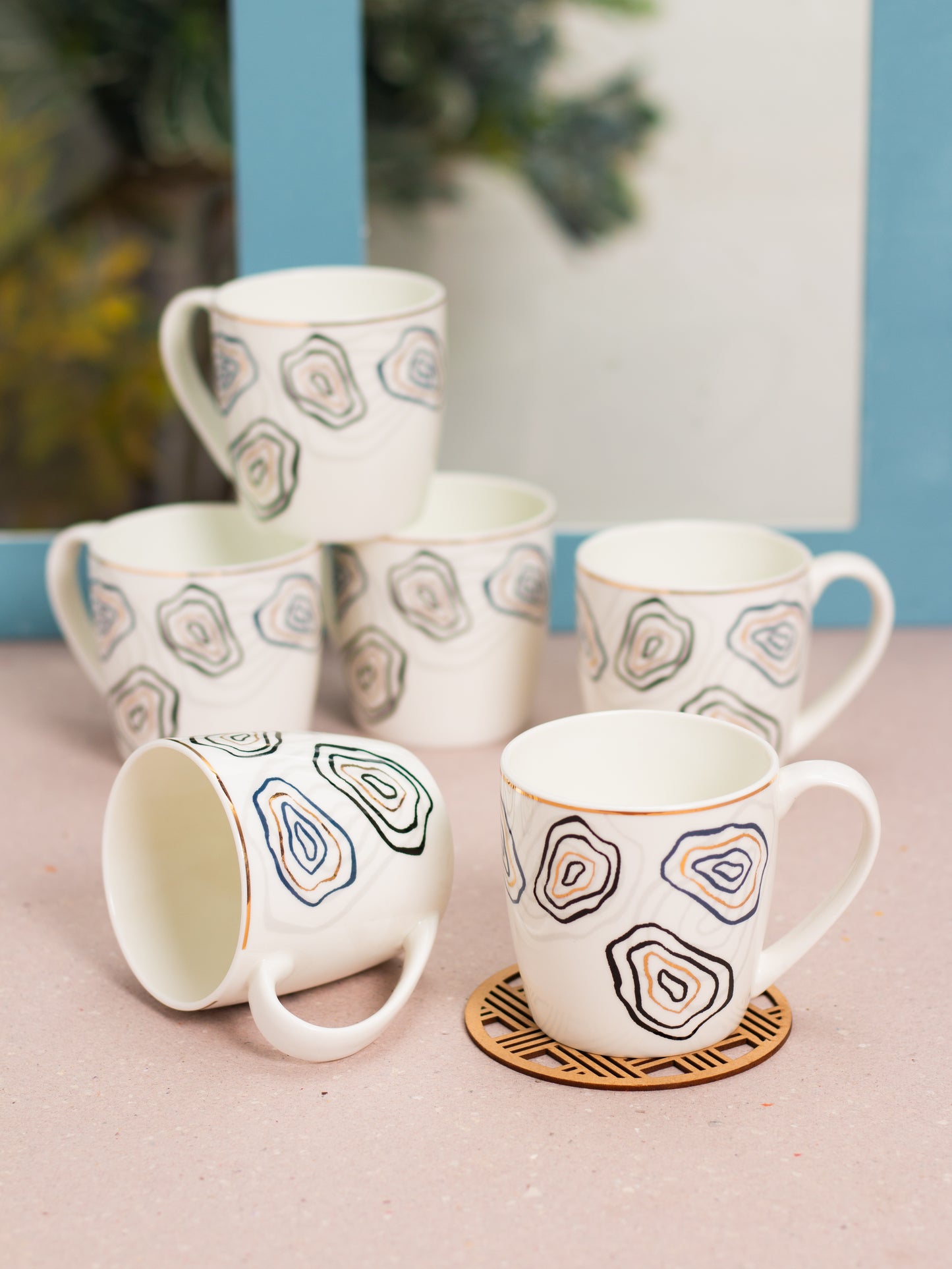 JCPL Alton Posh Coffee & Tea Mug Set of 6 (D405)