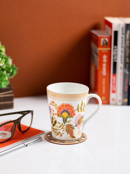 JCPL Zing Gardenia Coffee/ Milk Mug, 1 Piece, 340ml (GS305)