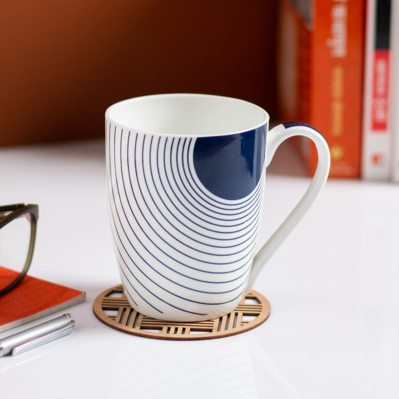 JCPL Oxford Multicolor Coffee/ Milk Mug, 1 Piece, 310ml