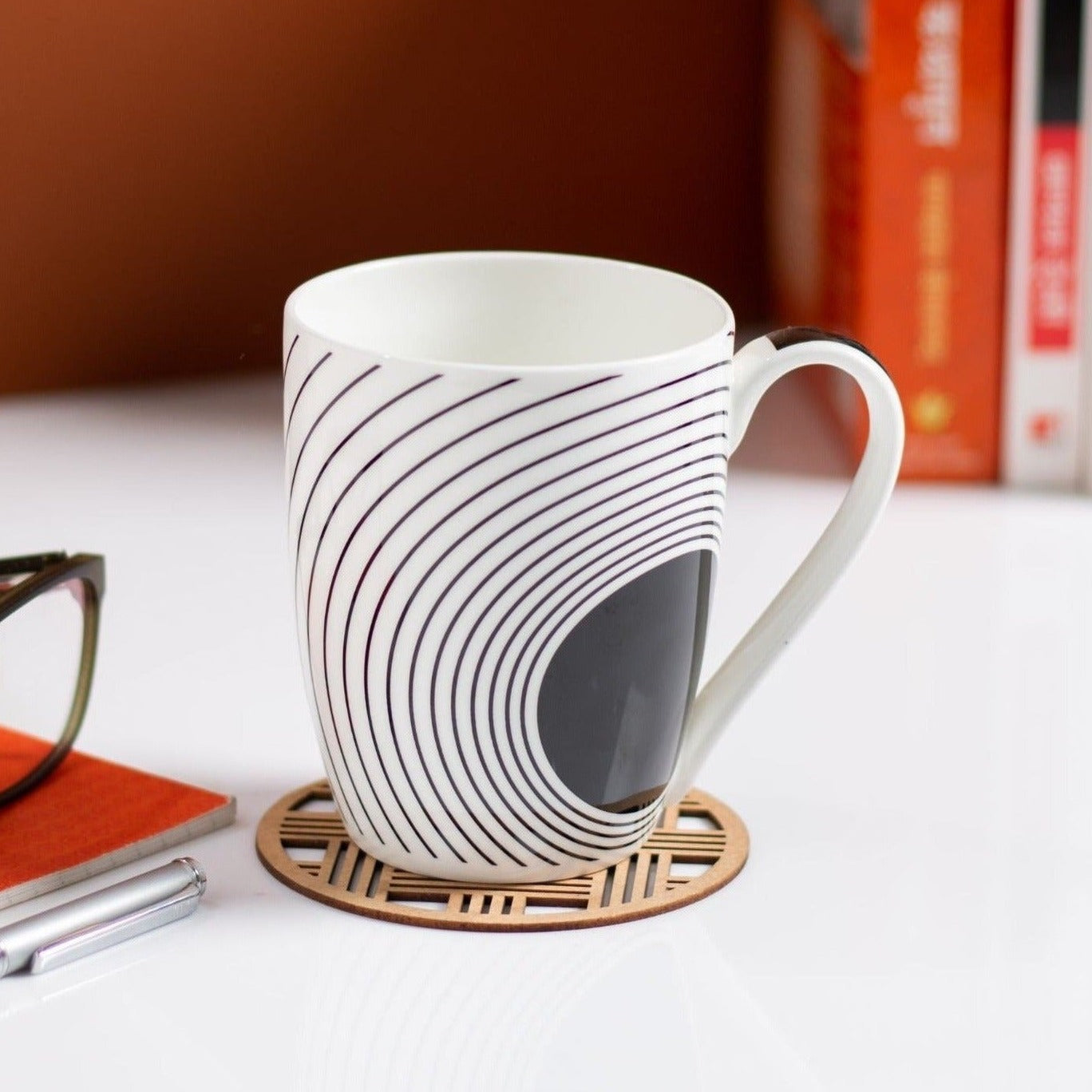 JCPL Oxford Multicolor Coffee/ Milk Mug, 1 Piece, 310ml