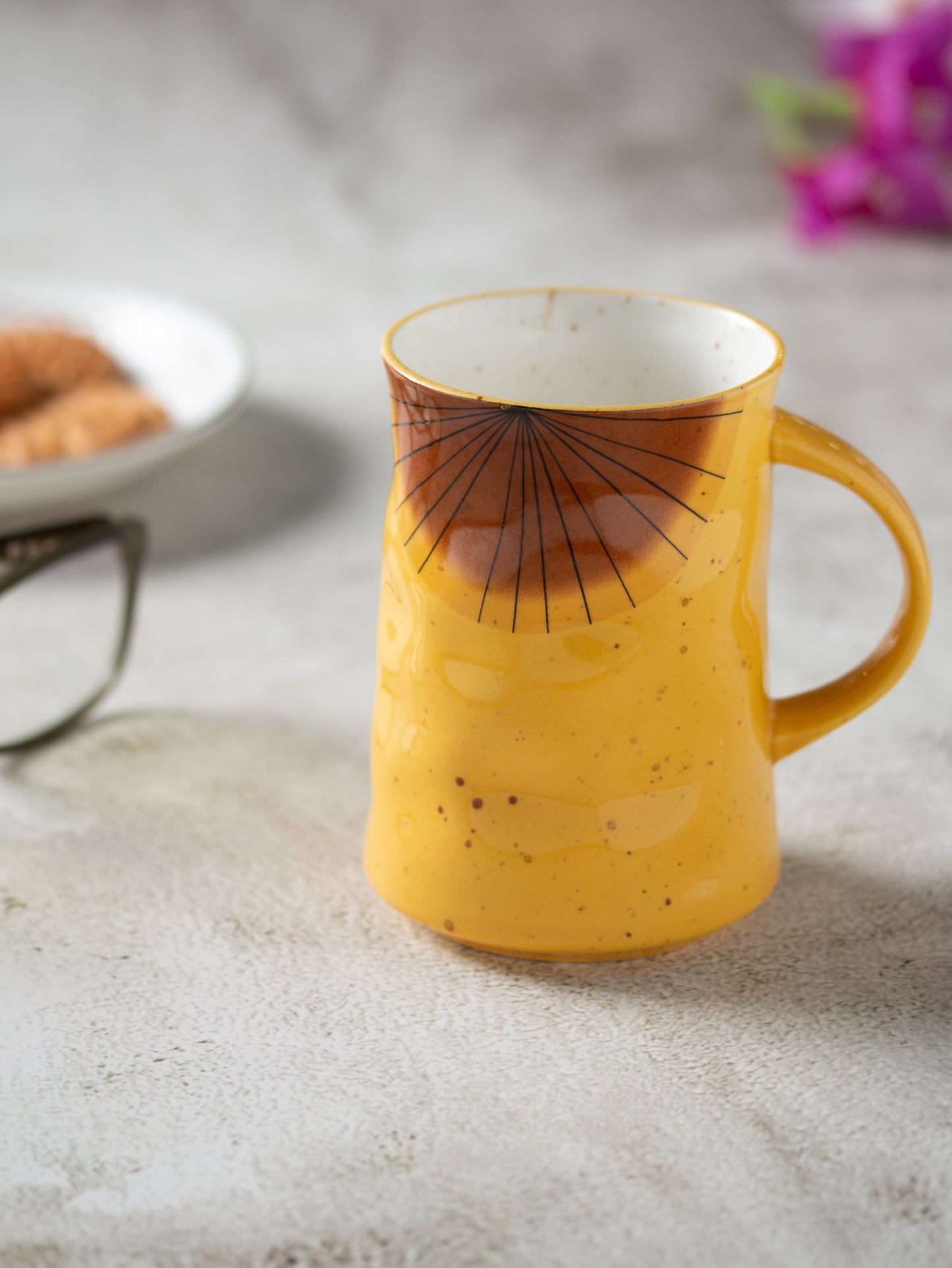 Dimple Color Coffee & Milk Mug, 345 ml, 1 Piece