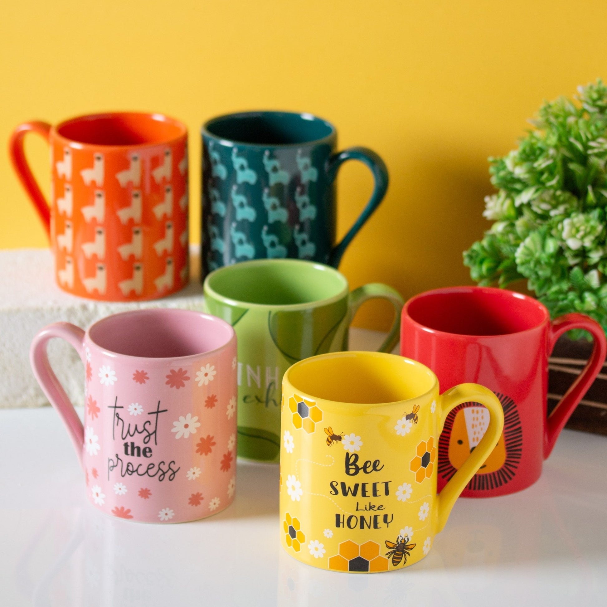 Swing Pebble Lovely Quotes Printed Coffee & Milk Mug, 1 Piece, 350ml