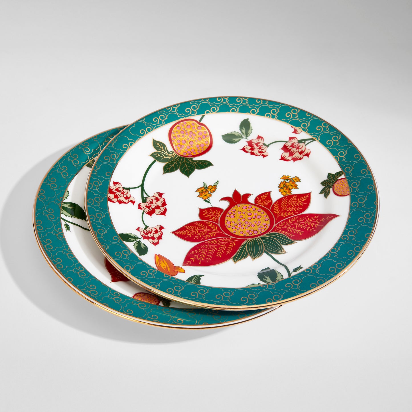 India Circus Blushed Orchard Georgian Dinner Set - 40 Pieces