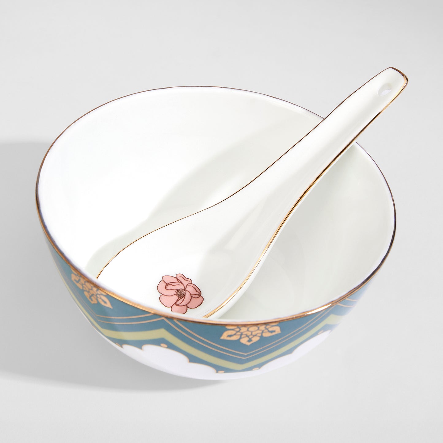 India Circus Grandeur Greens Georgian Dinner Set - 40 Pieces