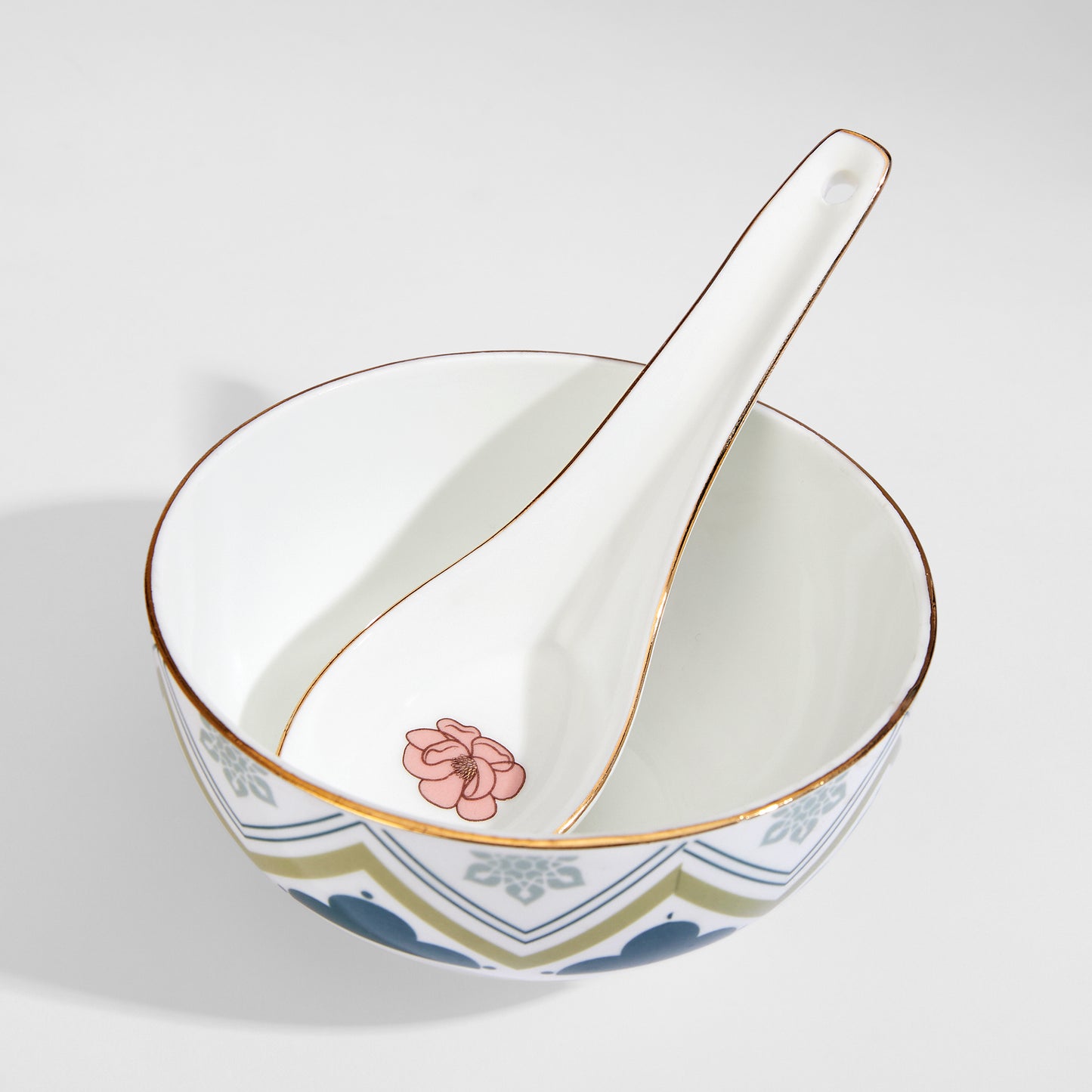 India Circus Grandeur Greens Georgian Dinner Set - 40 Pieces