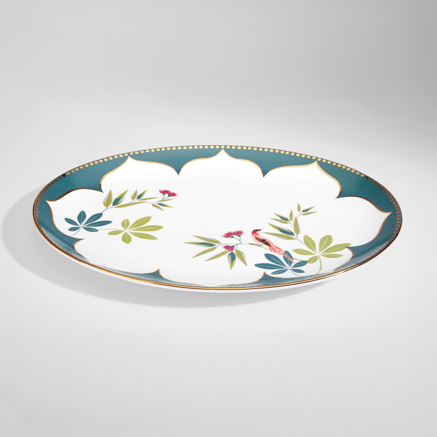 India Circus Grandeur Greens Georgian Dinner Set - 40 Pieces