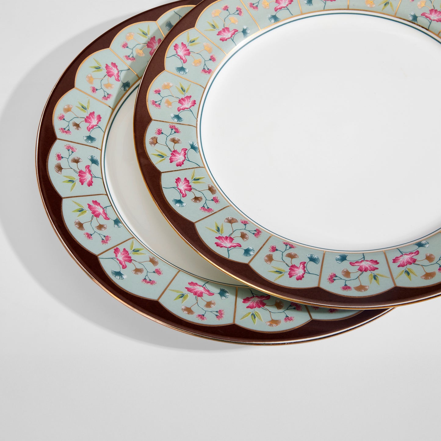 India Circus Grandeur Greens Georgian Dinner Set - 40 Pieces