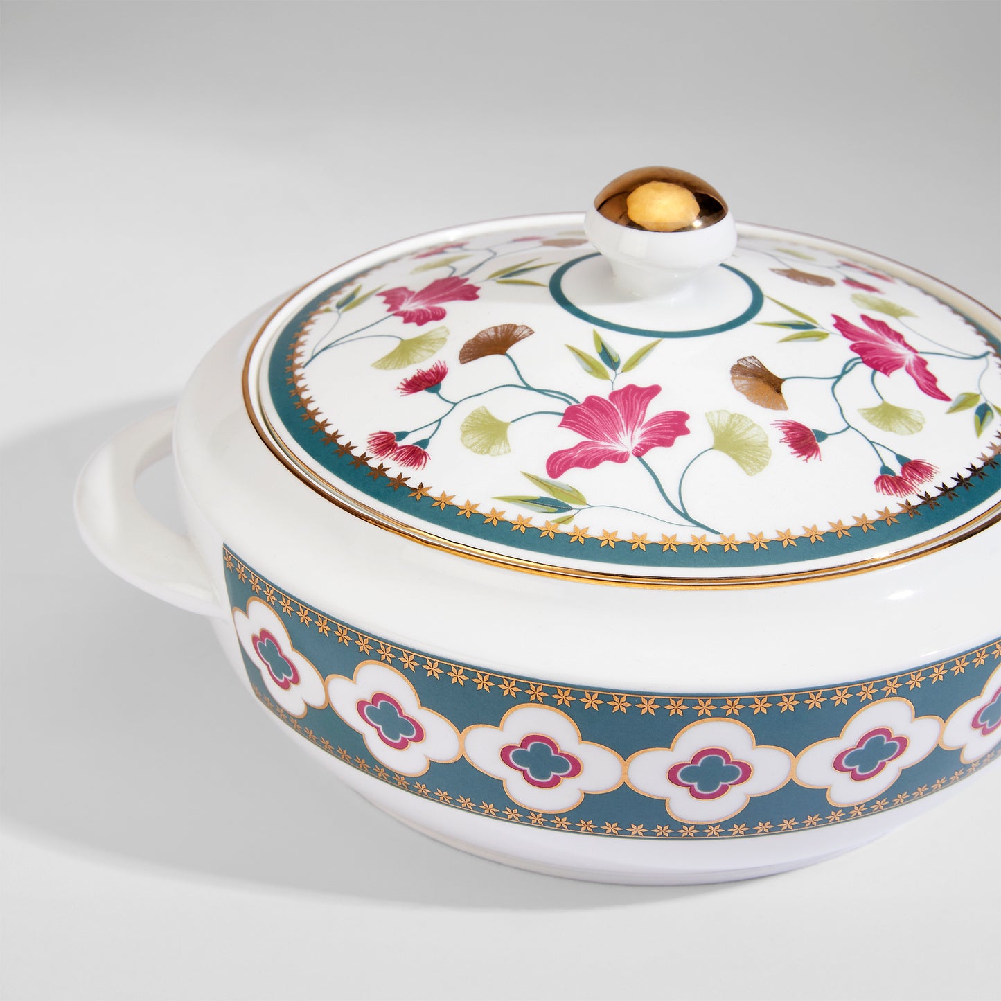 India Circus Grandeur Greens Georgian Dinner Set - 40 Pieces