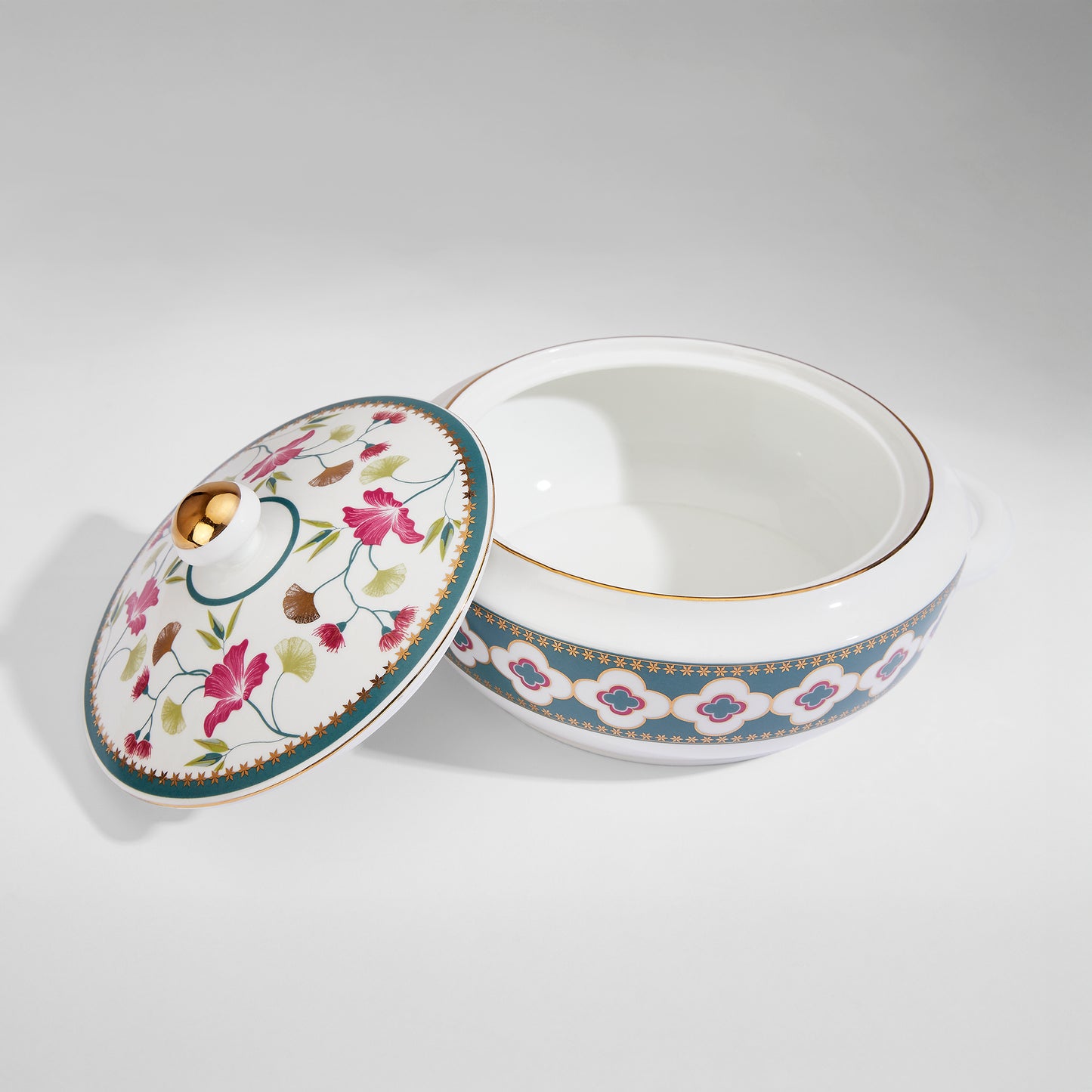 India Circus Grandeur Greens Georgian Dinner Set - 40 Pieces