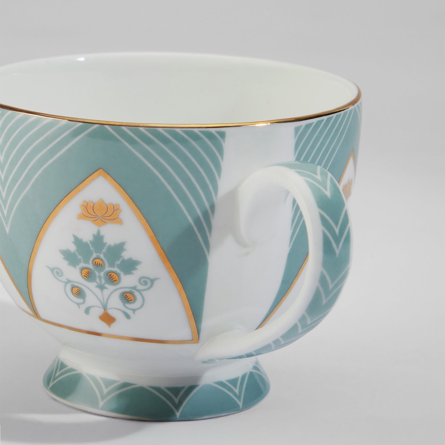 India Circus Regal Romance Olive Cup Saucer Set of 12 Pcs