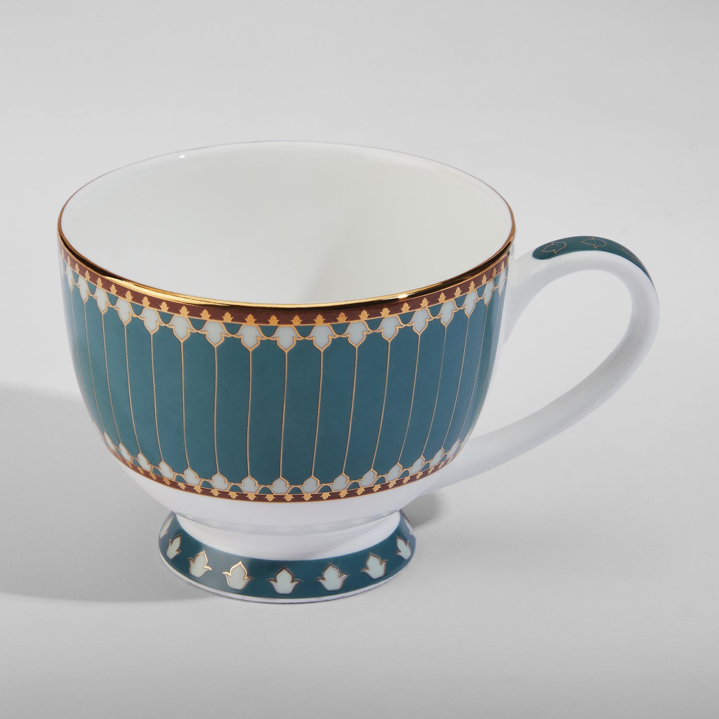 India Circus Grandeur Greens Olive Cup Saucer Set of 12 Pcs