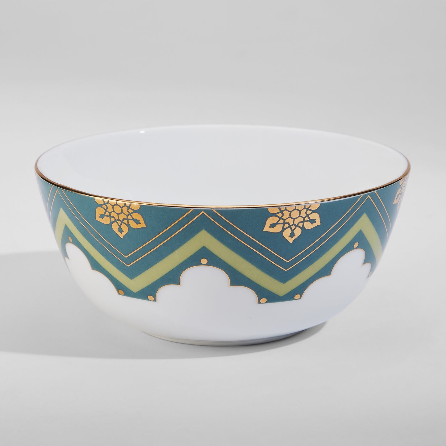 India Circus Grandeur Greens Georgian Soup Bowl Set of 12 Pcs