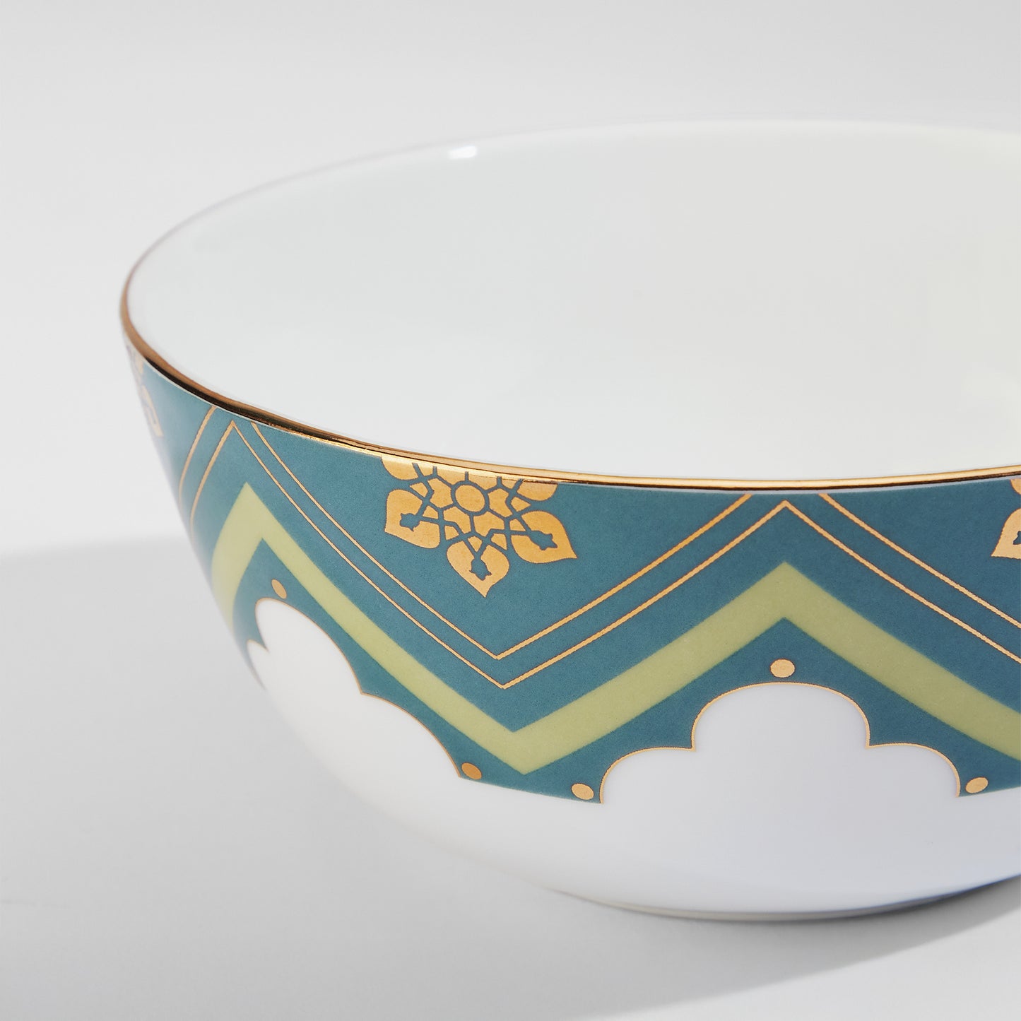 India Circus Grandeur Greens Georgian Soup Bowl Set of 12 Pcs