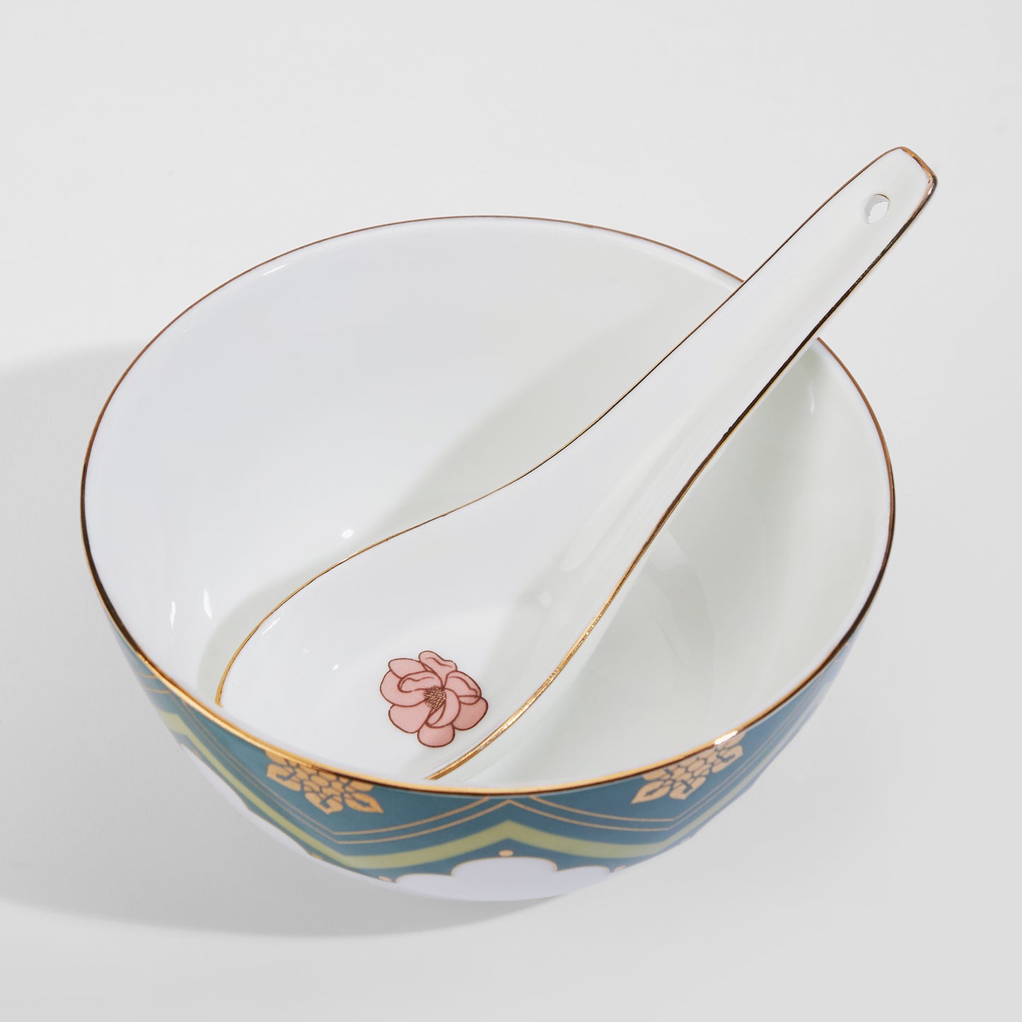 India Circus Grandeur Greens Georgian Soup Bowl Set of 12 Pcs