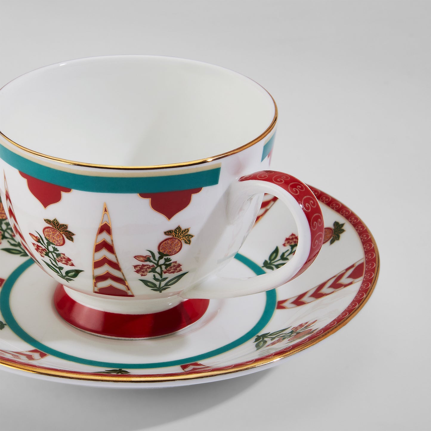 India Circus Blushed Orchard Olive Tea Set