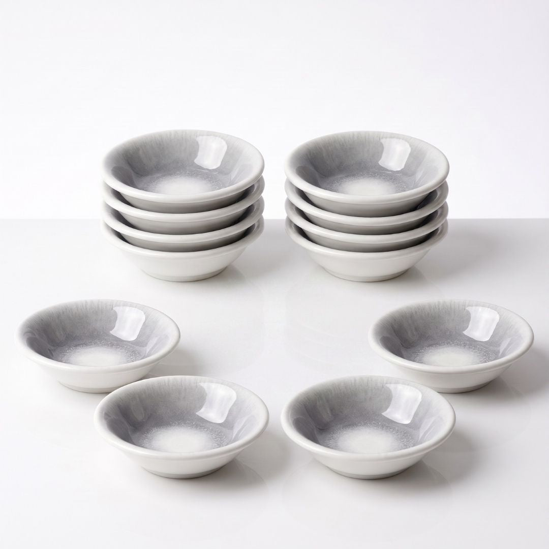 JCPL Fine Porcelain Medium Veg Bowl for Family of 12 | Sway Textures | Glossy Finish Home, Office & Gifting (12 Pieces)