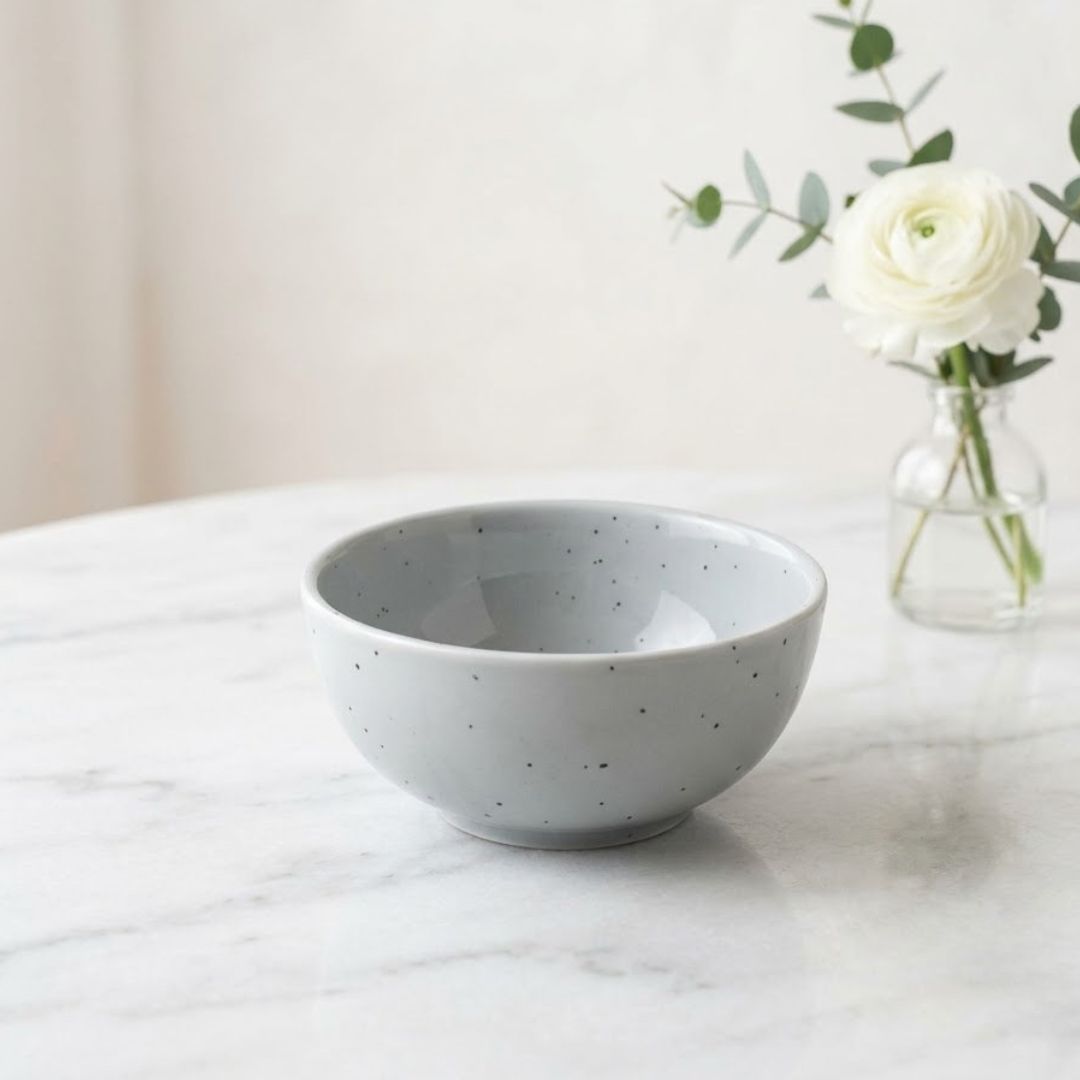 JCPL Fine Porcelain Medium Veg Bowl for Family of 6 | Green Solid | Matte Finish Home, Office & Gifting (6 Pieces)