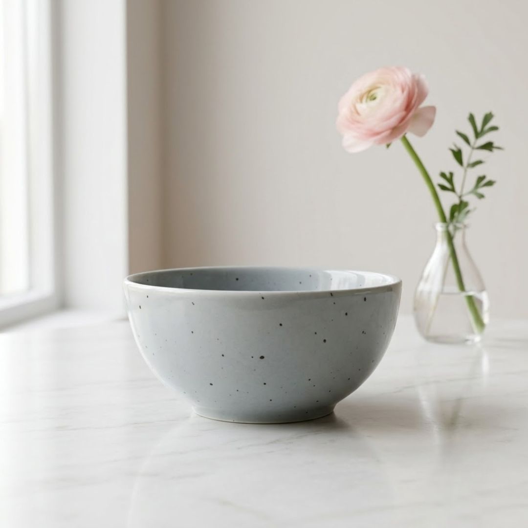 JCPL Fine Porcelain Medium Veg Bowl for Family of 6 | Green Solid | Matte Finish Home, Office & Gifting (6 Pieces)