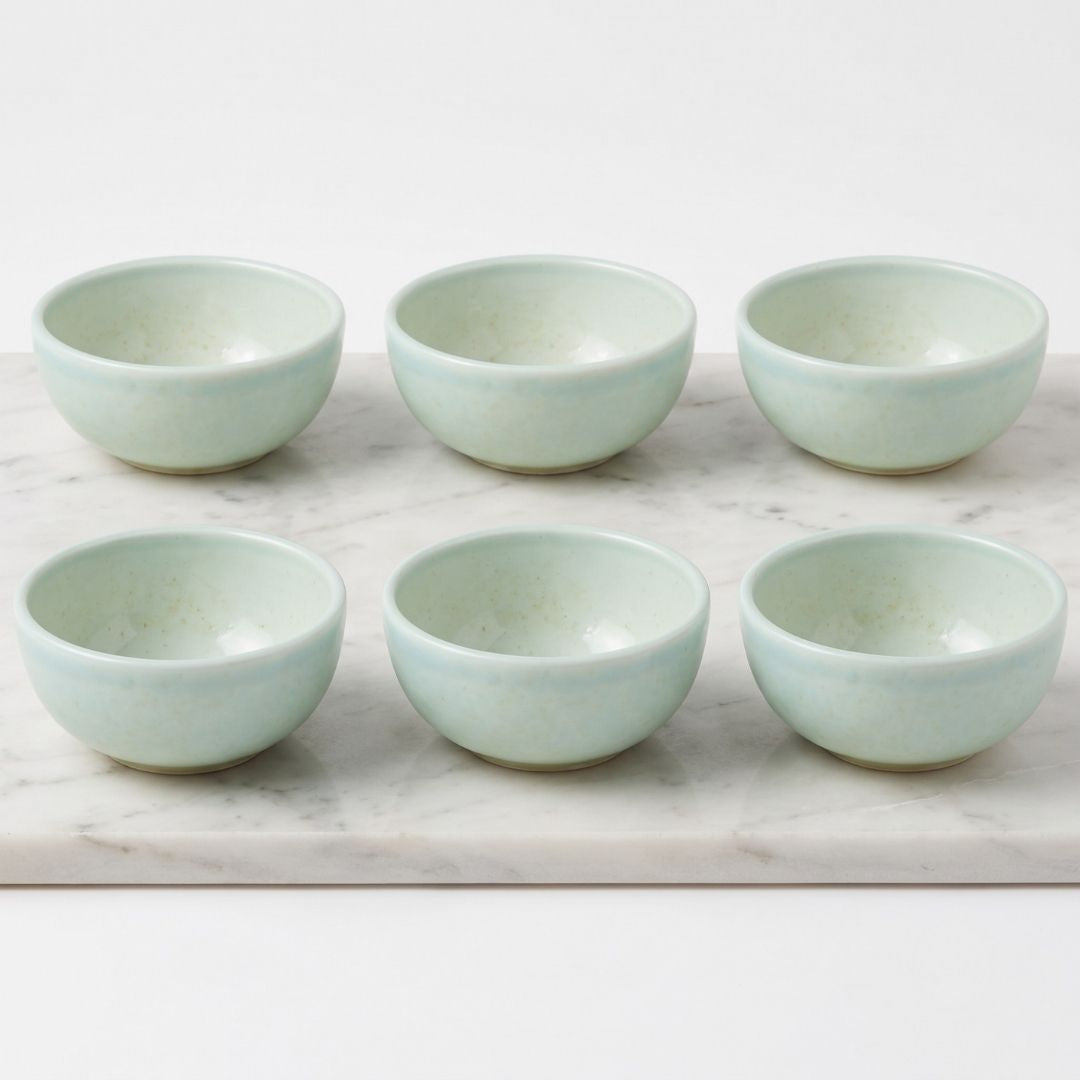 JCPL Fine Porcelain Medium Veg Bowl for Family of 6 | Forest Green Solid | Glossy Finish Home, Office & Gifting (6 Pieces)