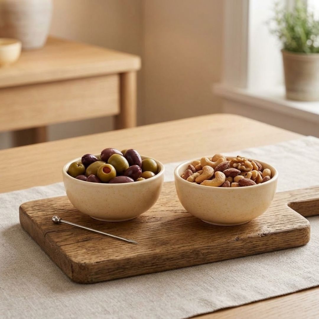 JCPL Fine Porcelain Medium Veg Bowl for Family of 6 | Peach Solid | Glossy Finish Home, Office & Gifting (6 Pieces)