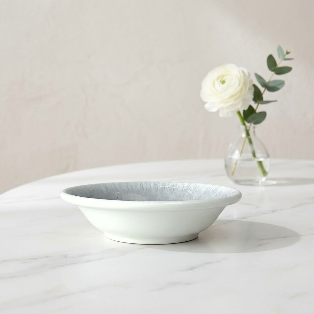 JCPL Fine Porcelain Medium Veg Bowl for Family of 6 | Sway Textures | Glossy Finish Home, Office & Gifting (6 Pieces)