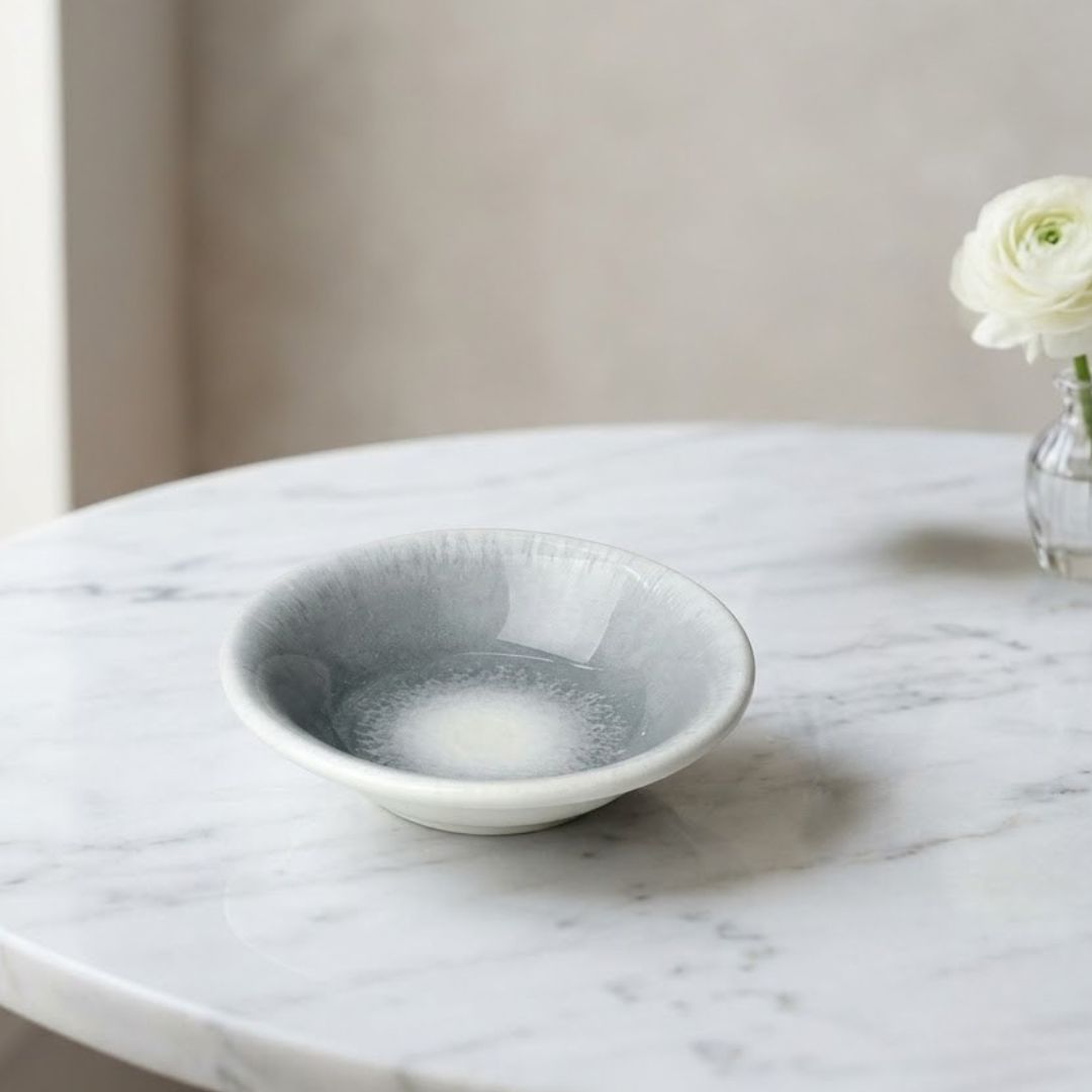 JCPL Fine Porcelain Medium Veg Bowl for Family of 6 | Sway Textures | Glossy Finish Home, Office & Gifting (6 Pieces)