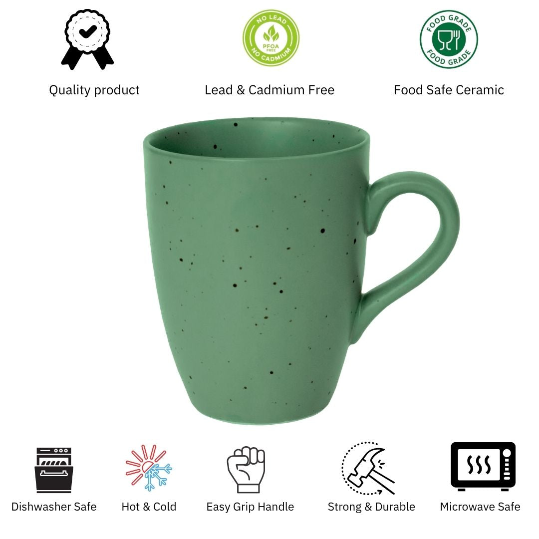 JCPL Porcelain Coffee Mug for Home, Office & Gifting, Matte Finish, 270 ml (1Pcs)
