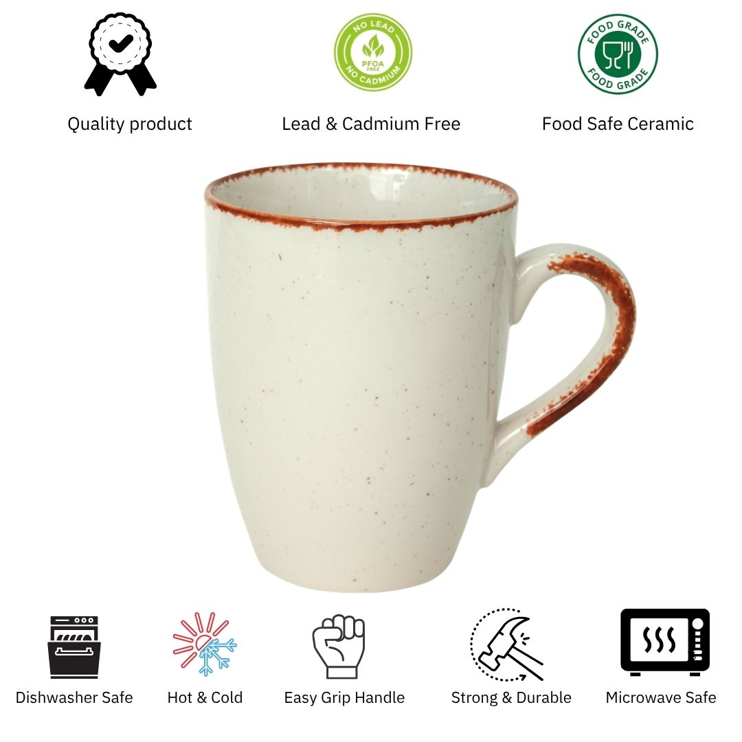 JCPL Porcelain Coffee Mug for Home, Office & Gifting, Matte Finish, 270 ml (1Pcs)