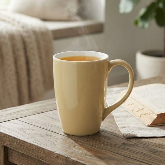 JCPL Porcelain Coffee & Milk Mug, Textures Aroma, Glossy Finish, 270 ml, 1 Pcs