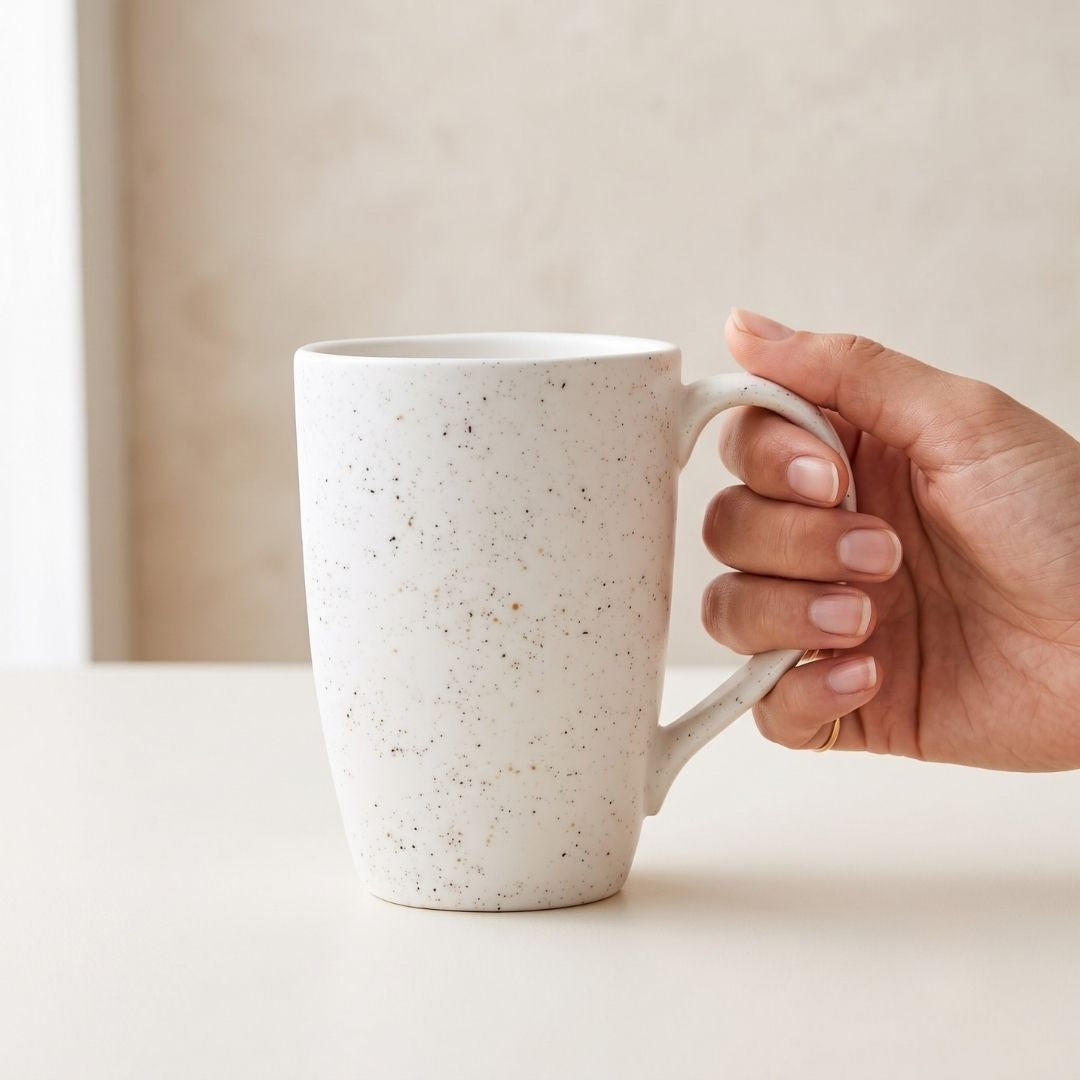 JCPL Porcelain Coffee Mug Textures Coral Glossy Finish Mugs for Home, Office & Gifting, 270 ml, (1Pcs)