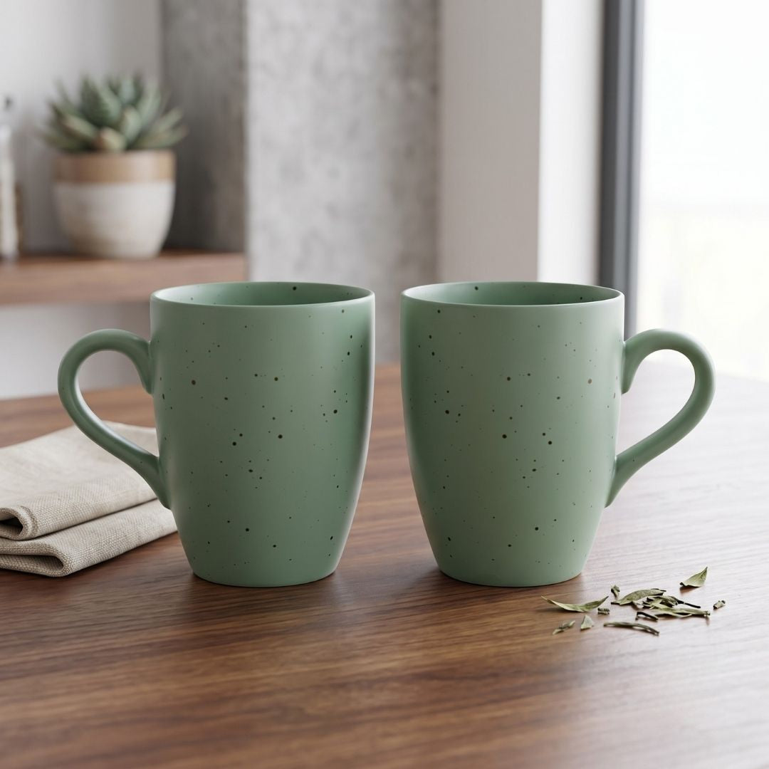 JCPL Porcelain Coffee Mug (Set of 2) Matte Finish Mug for Home, Office & Gifting, 270 ml