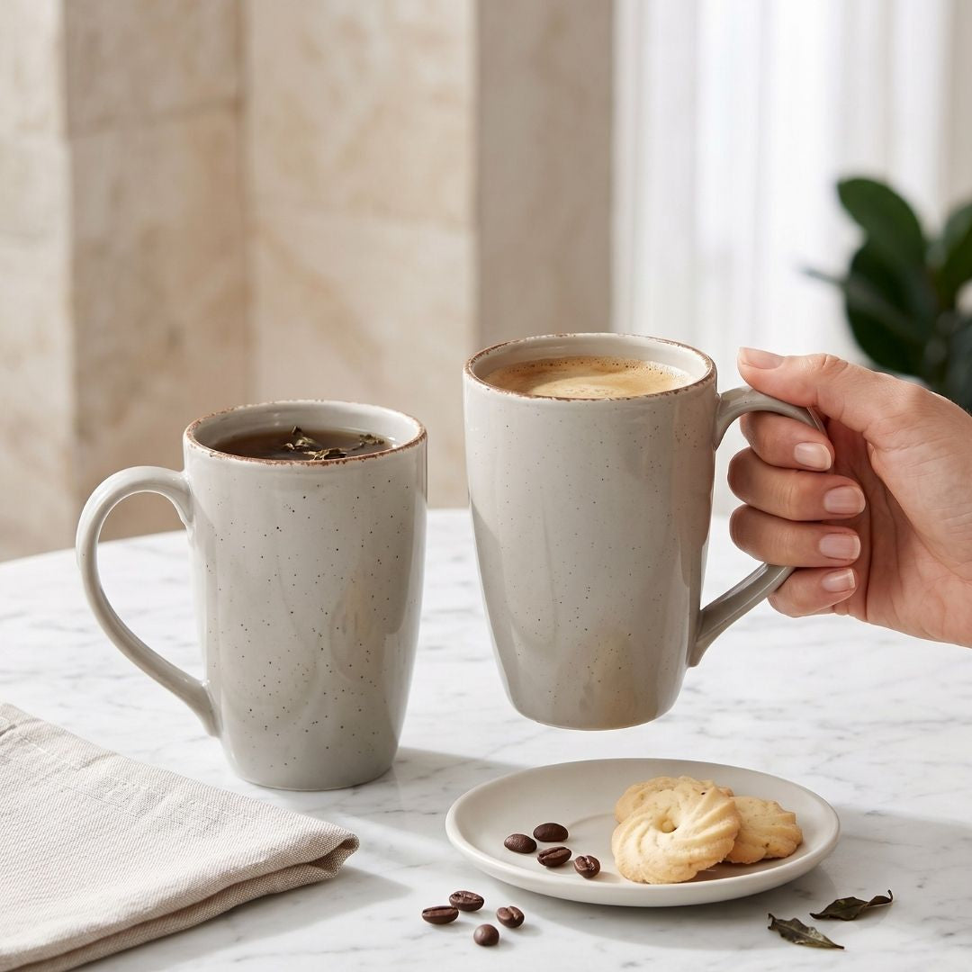 JCPL Porcelain Coffee Mug (Set of 2) Matte Finish Mug for Home, Office & Gifting, 270 ml