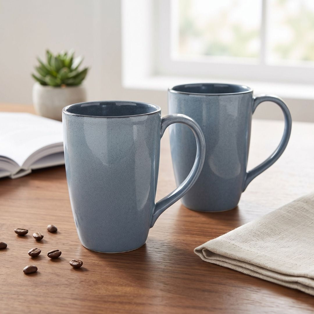 JCPL Porcelain Coffee Mug (Set of 2) Glossy Finish Mug for Home, Office & Gifting, 270 ml