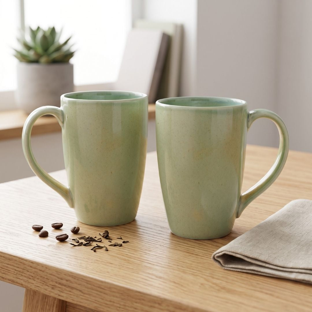 JCPL Porcelain Coffee Mug (Set of 2) Glossy Finish Mug for Home, Office & Gifting, 270 ml