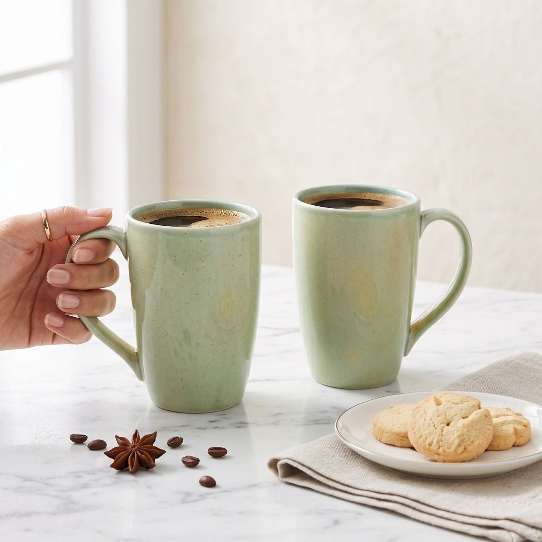 JCPL Porcelain Coffee Mug (Set of 2) Glossy Finish Mug for Home, Office & Gifting, 270 ml
