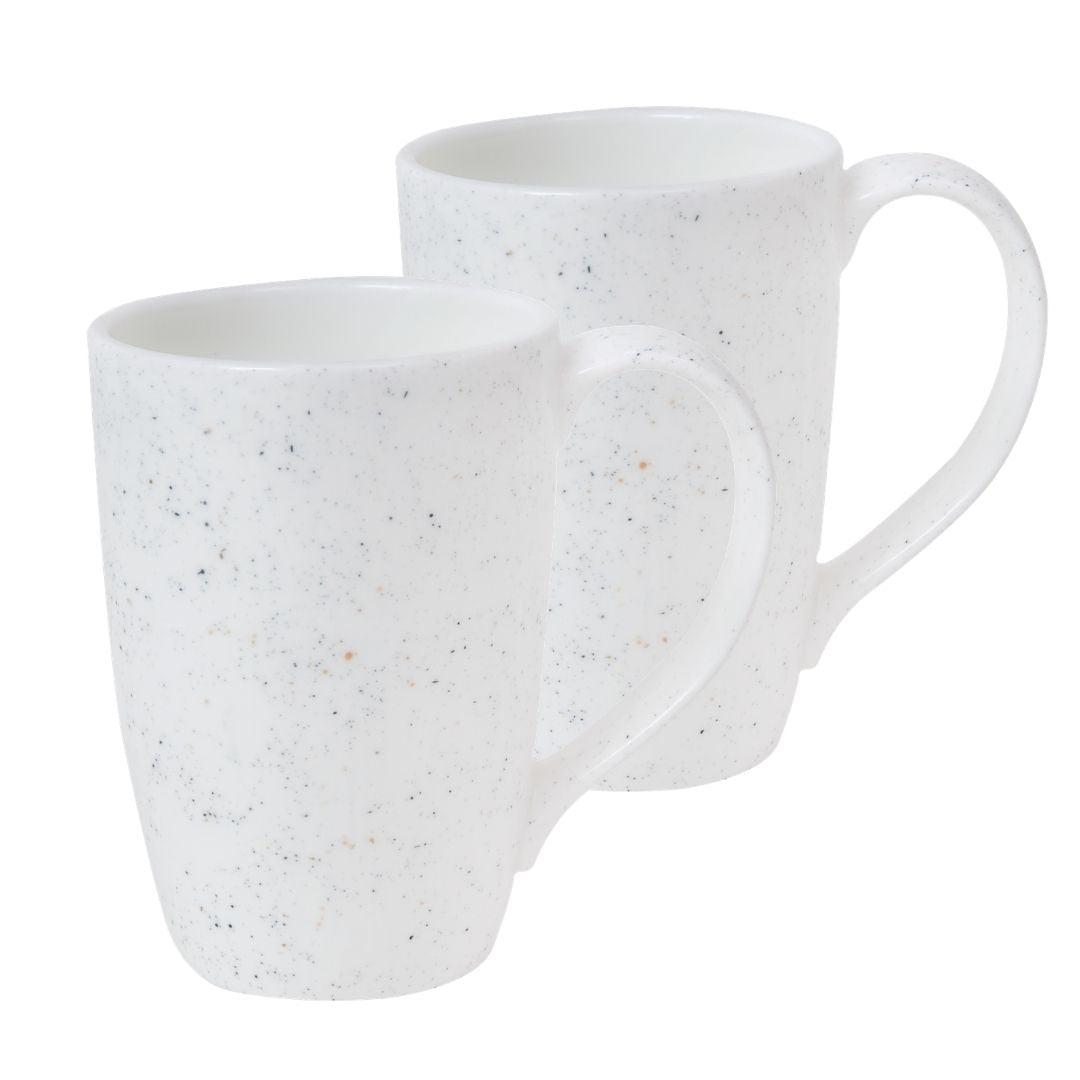 JCPL Porcelain Coffee Mug (Set of 2) Textures Coral Glossy Finish Mug for Home, Office & Gifting, 270 ml