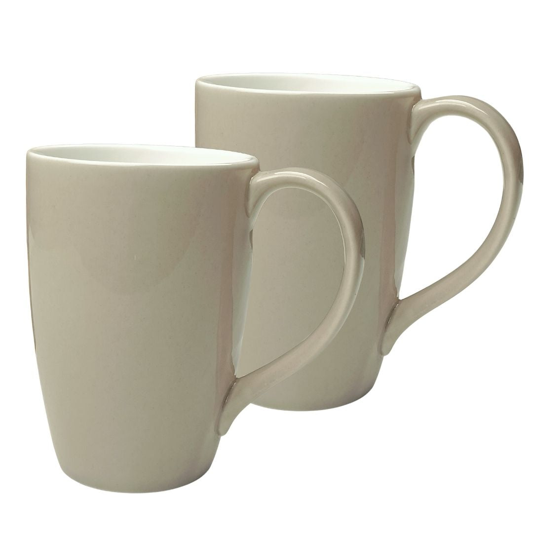 JCPL Porcelain Coffee Mug (Set of 2) Textures Ground Glossy Finish Mug for Home, Office & Gifting, 270 ml