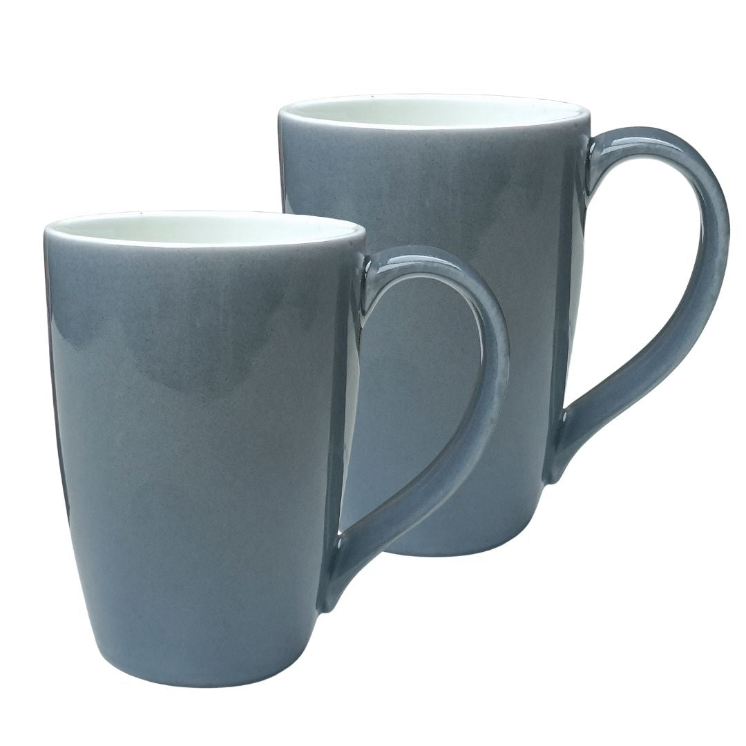 JCPL Porcelain Coffee Mug (Set of 2) Textures Sway Glossy Finish Mug for Home, Office & Gifting, 270 ml