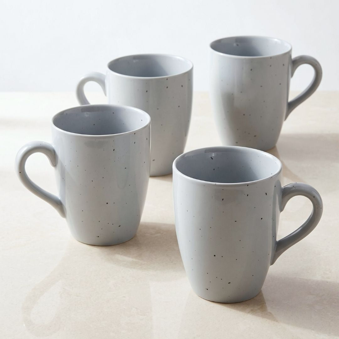 JCPL Porcelain Milk & Coffee Mug (Set of 4) Matte Finish Mugs for Home, Office & Gifting, 270 ml
