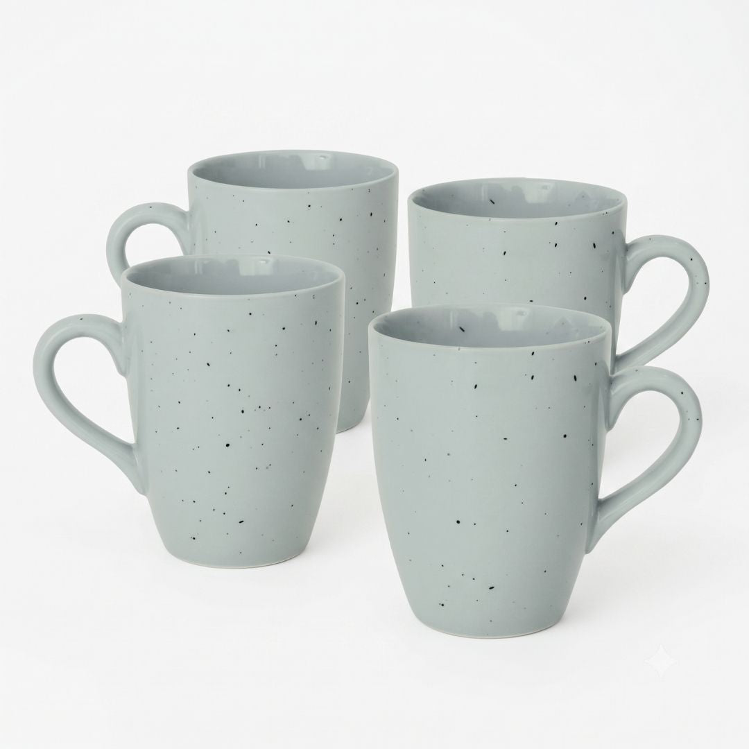 JCPL Porcelain Milk & Coffee Mug (Set of 4) Matte Finish Mugs for Home, Office & Gifting, 270 ml