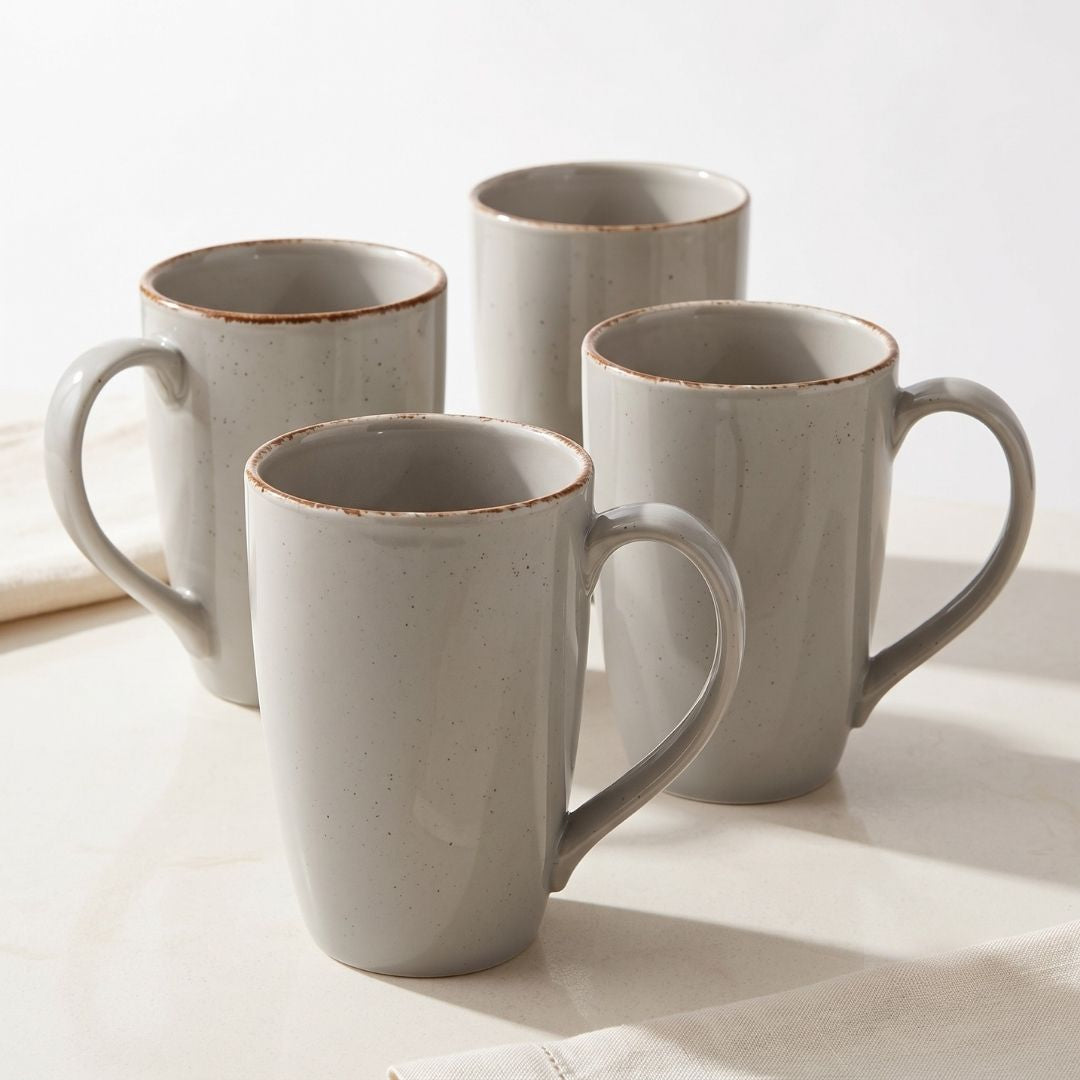 JCPL Porcelain Milk & Coffee Mug (Set of 4) Matte Finish Mugs for Home, Office & Gifting, 270 ml