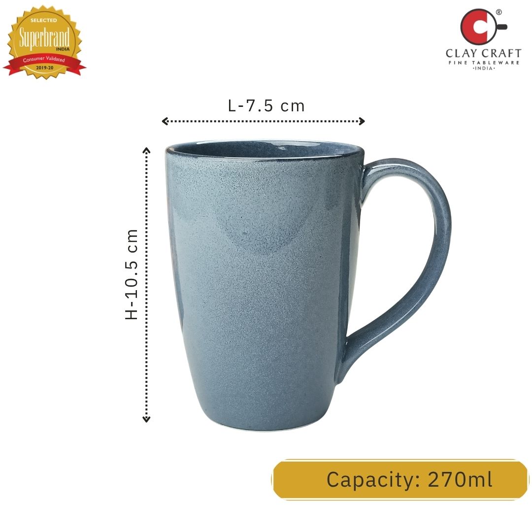 JCPL Porcelain Coffee Mug (Set of 2) Glossy Finish Mug for Home, Office & Gifting, 270 ml