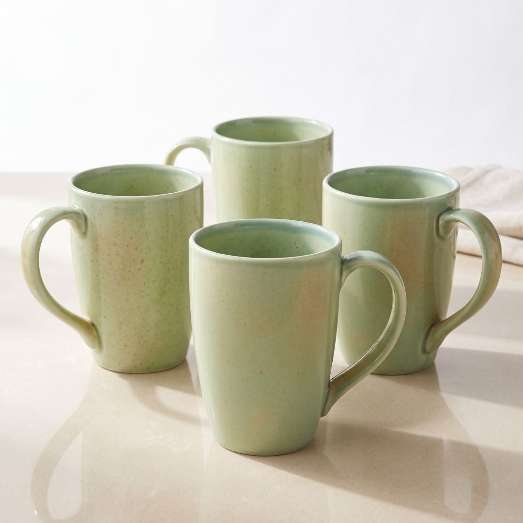 JCPL Porcelain Coffee Mug (Set of 4) Glossy Finish Mugs for Home, Office & Gifting, 270 ml