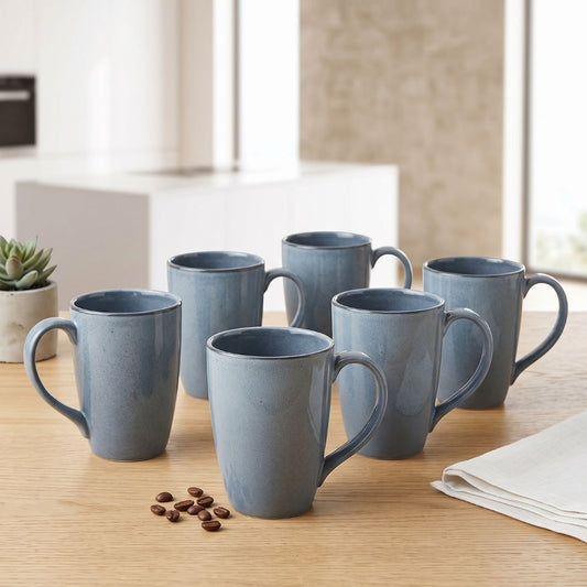 JCPL Porcelain Milk & Coffee Mug (Set of 6) Reactive Glossy Finish Mugs for Home, Office & Gifting, 270 ml