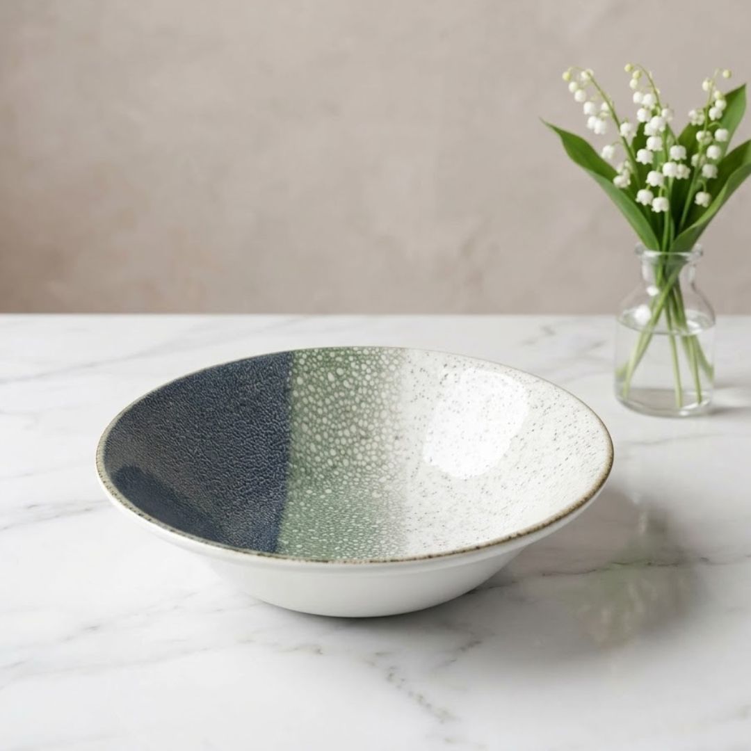 JCPL Fine Porcelain Medium Snack Bowl for Family of 2 Coral Textures Glossy Finish 300ml, (2 Pieces)